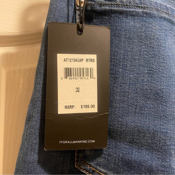 Seven 7 For All Mankind Luxe Sport Straight Jeans 32 NWT - Picture 9 of 14